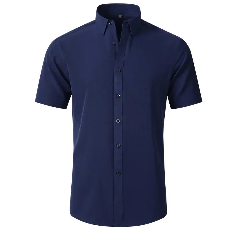 Four sided elastic shirt for men's shirt, multi-color non ironing, wrinkle resistant, simple business dress, casual shirt