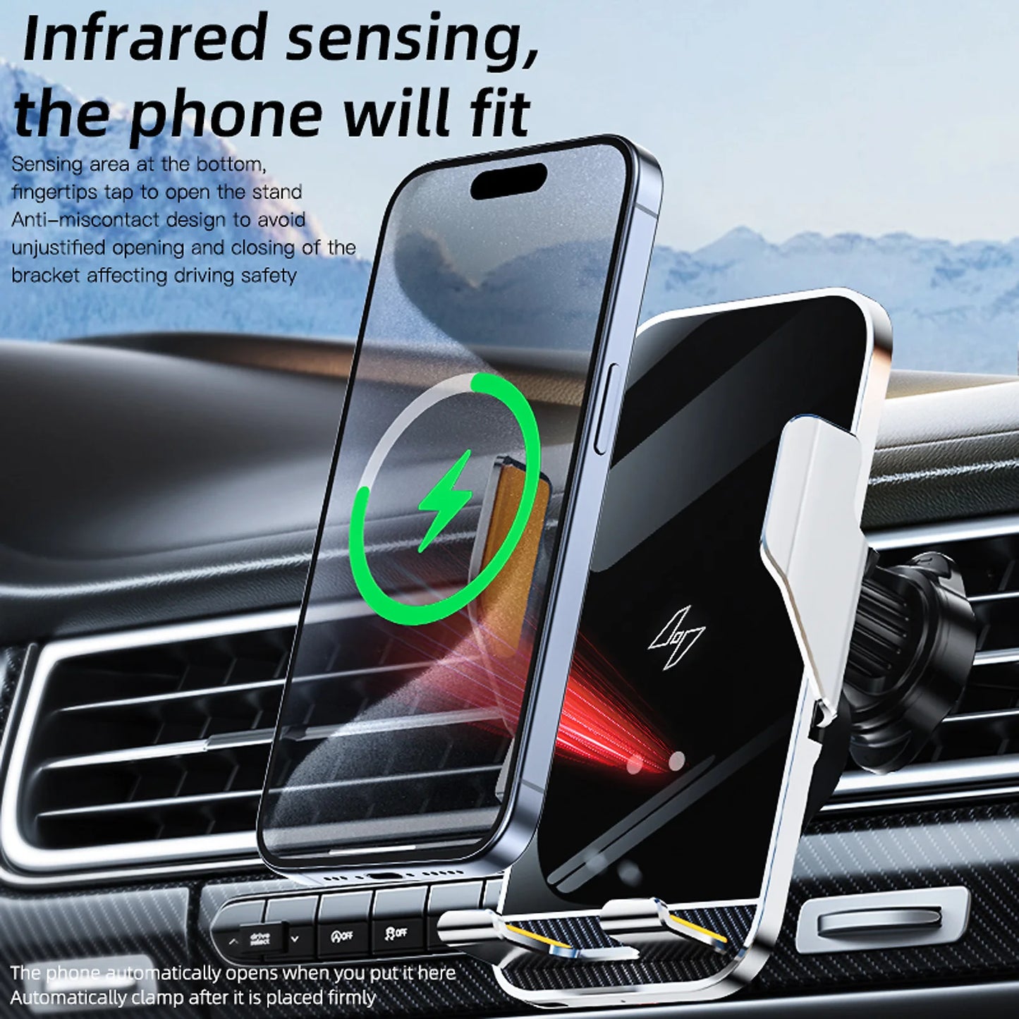 For Ford Everest 2023 2024 2025 Car Phone Holder Car Wireless Charging Mount Custom Designed Dual Phone Holder Base Accessories