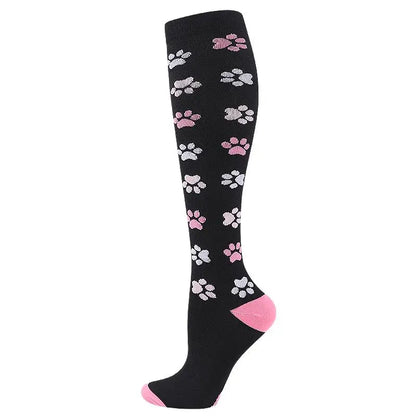 58 Styles Compression Socks 30 Mmhg Heart Star Stripe Socks New Unisex Golfs Tube Thigh Men Outdoor Long Pressure Stockings