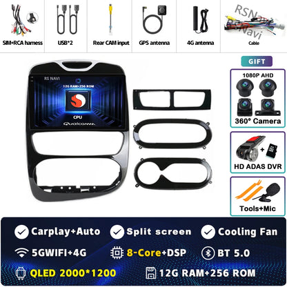 Android 15 Carplay Auto WIFI+4G For Renault Clio 3 4 2012 2013 2015 - 2018 Car Radio GPS Stereo Multimedia Player 2din Wireless