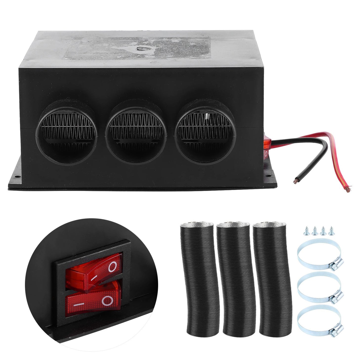 12V Car Heater 3 Hole Portable Winter Heating Warmer  Defroster Fog Removing Auto Interior Accessories Car Demister