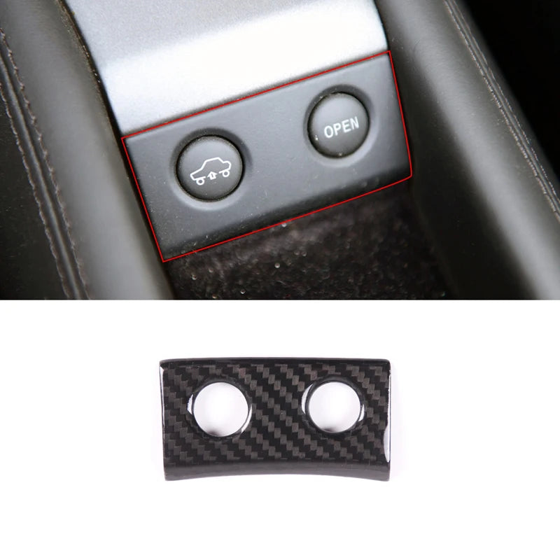 For Ferrari 458 2011-2016 black Real Carbon Fiber Car Gear Shift Window Control Panel Steering wheel Sticker Auto Accessories