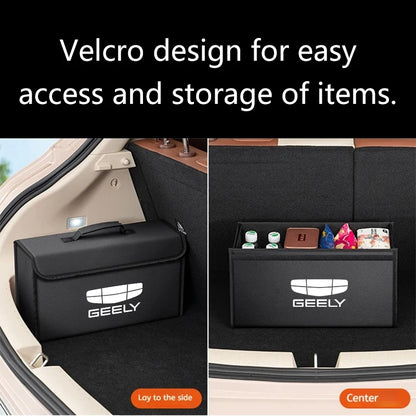 For GEELY coolray Starray emgrand emgrand tugella Car Trunk Storage Box Organizer Foldable Stowing Tidying Bag Car Accessories