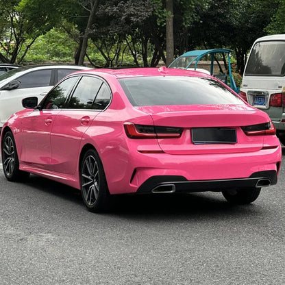 Platinum Rose Pink Auto Wrapping Film Vinyl Wrap Car Stickers Color Change Film Bubble Free Sticker Vinyl Decals Car Accessories