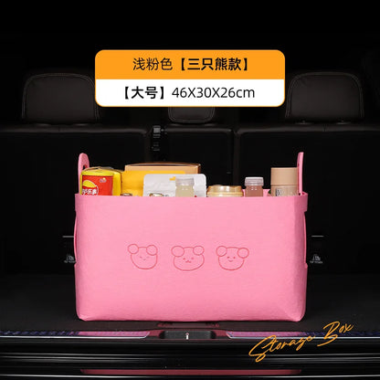 Car trunk storage box, car storage box, large capacity trunk organizer, foldable storage box for cars