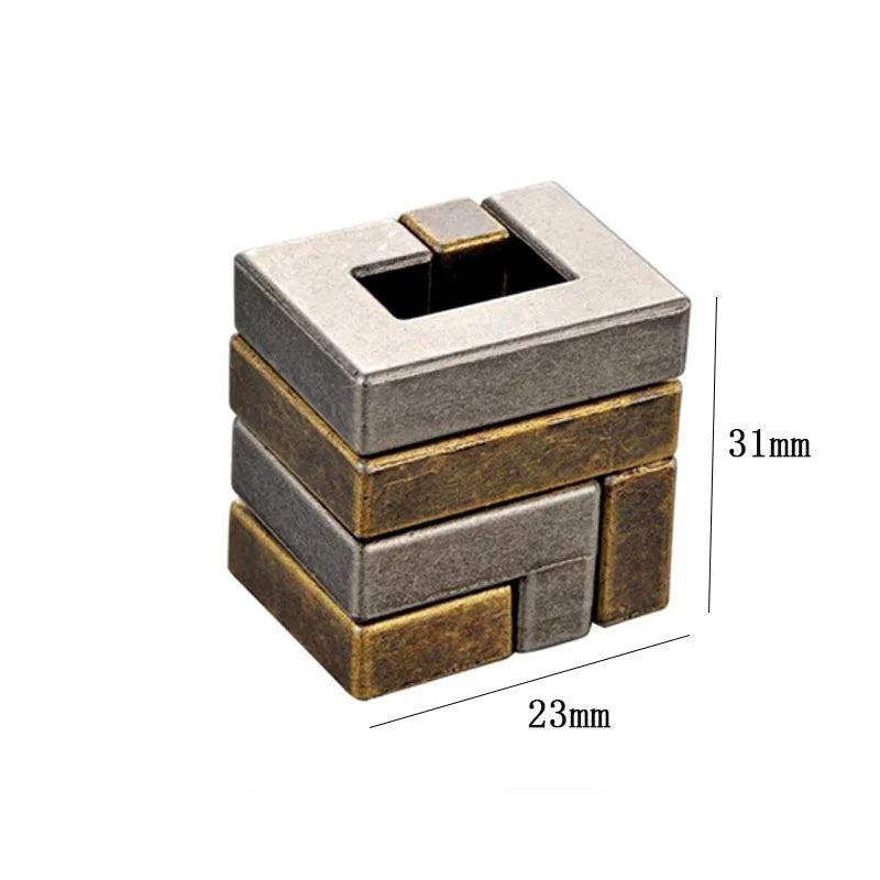 Magic Baffling Very Difficult Metal Brain Teaser Puzzles for Adults & Kids IQ Test Mind Challenges Educational Toys Gifts