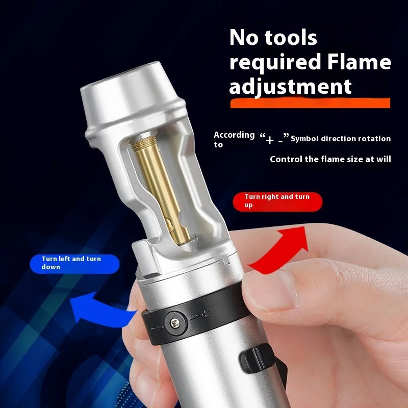 Powerful Metal Gas Lighter Windproof Kitchen Cooking Torch Flame Jet Barbecue Smoking Accessories Cigar Lighters Men's Gift