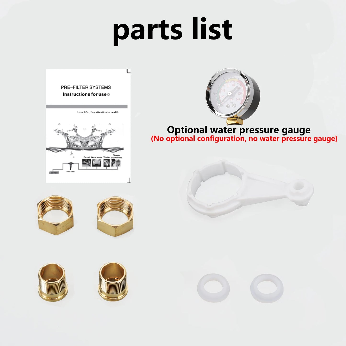OSWNKW-05 Pre Filter Purifier Whole House Spin Down Sediment Water Filter Central Prefilter System Backwash Stainless Steel Mesh