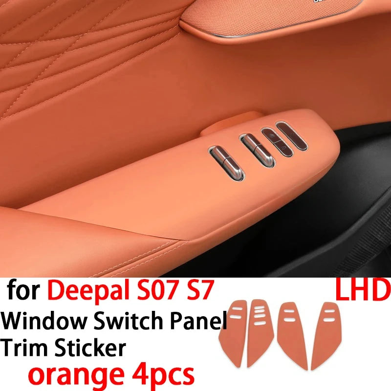 Car Window Control Button Cover Window Switch Panel Trim Sticker  Interior Accessories 2023 2024 2025 for LHD for Deepal S07 S7