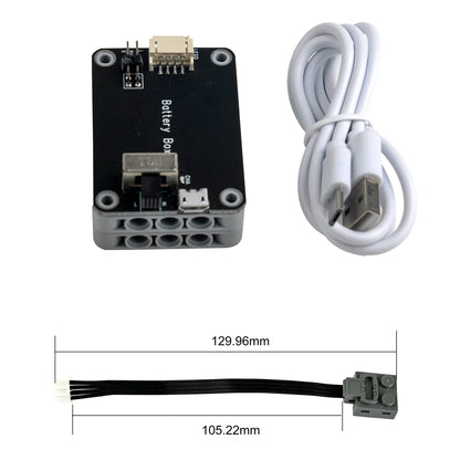 MOC Rechargeable 9V Battery Box Power Output Support M/L/XL Motor Forward/Reverse Control Compatible with Building Blocks Toys