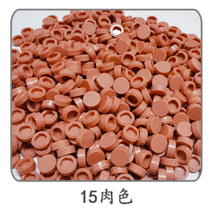 900pcs 52 Colors City Building Blocks Flat Tile 1x1 Round Bricks DIY Enlighten Blocks Parts 98138 Blocks for Children Boys Girls