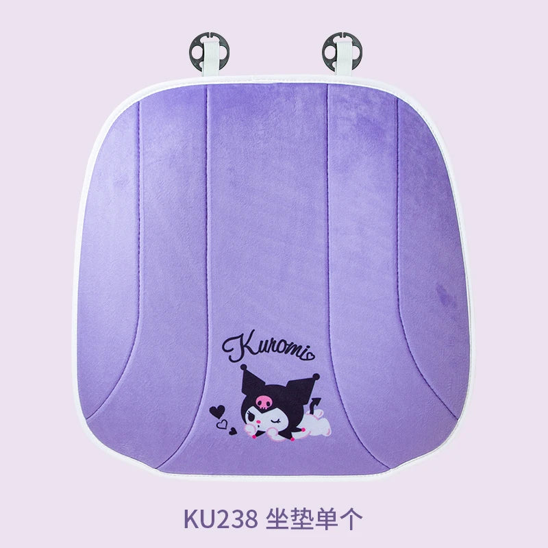 My Melody Car Seat Cushion Sweat Absorbing Plush Women's Cute Cartoon Pillow Comfortable Soft Cushion for Vehicle Seat