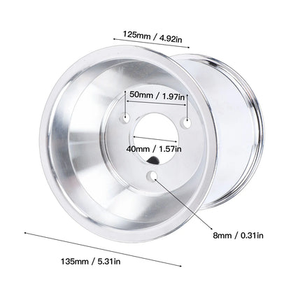 Go Kart Wheel Rim 10X4.50-5 Inch High Strength Aluminum Alloy 125mm Center Bore ATV UTV Wheel Rim for Off Road Vehicle