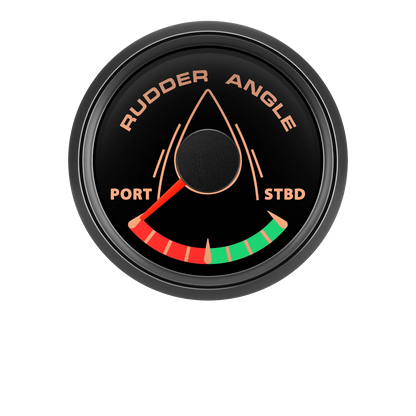 52MM Rudder Angle Indicator with 8 colors backlight Waterproof Rudder Position Gauge with Sensor 0-190ohm for Boat Yacht Marine