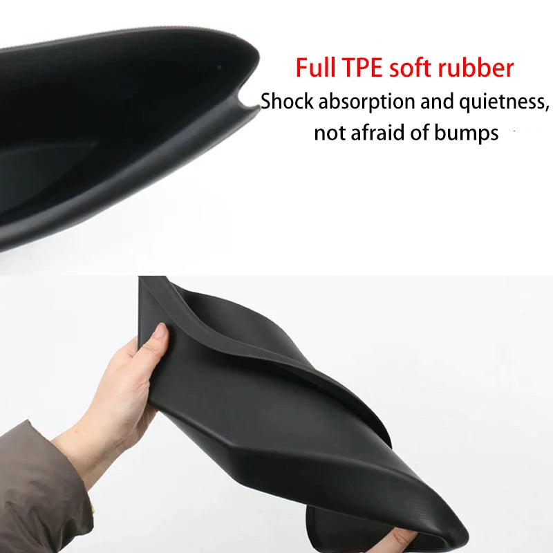 For Tesla Model YL Launch 2026 TPE Door Side Storage Box Front Rear Door Slot Organizer Tray Protector Model YL Door Storage Box