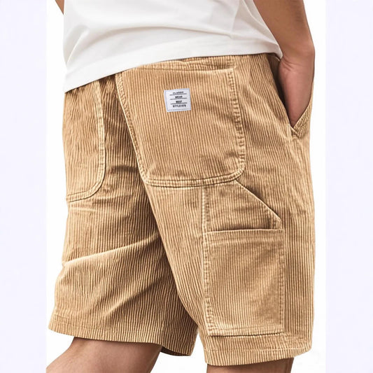 2026 New Men Double Layer Pocket Stripes Versatile Casual Pants Loose Shorts Comfortable Mens Outfit