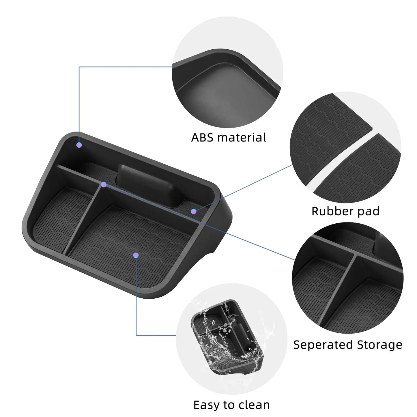 for BYD ATTO3 2025 2026 Car Dashboard Storage Tray Display Screen Rear Storage Box Tray Organizer Accessories