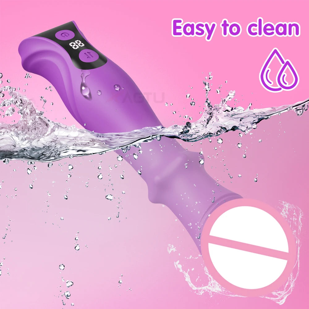 Thrusting Swing Dildo Vibrator Female Telescopic Vibrating Clitoris Stimulator G Spot Vibrator Sex Toy for Adult Goods for Women