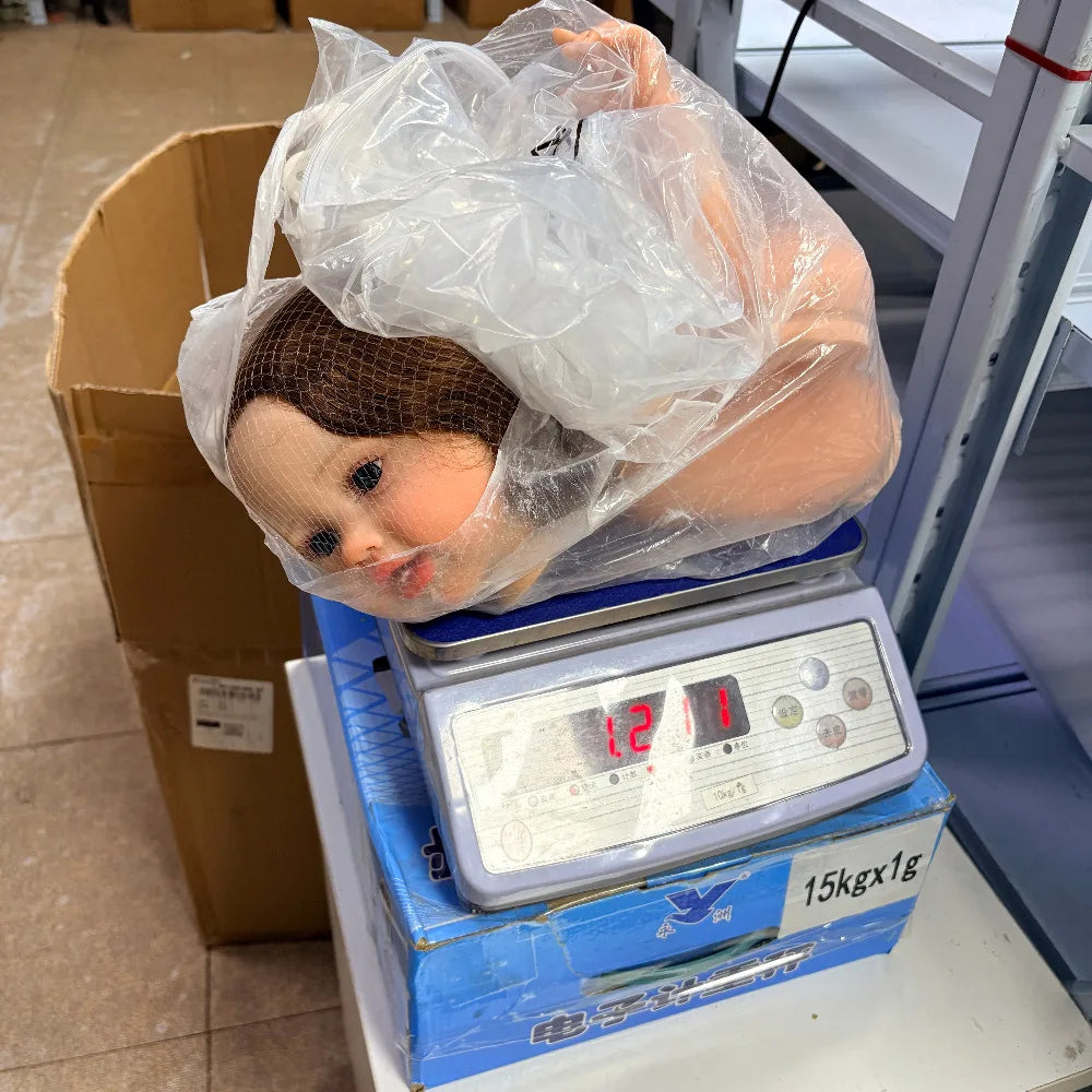 24inch Already Painted Reborn Doll Kit Popular Lottie DIY Doll Parts with Rooted Hair Handmade Reborn Kit Visible Veins