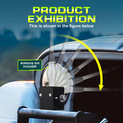 Heavy Duty UHF Radio Folding Bracket Mount Adjustable Fold Down Bull Bar Mount Holder for Car Off-Road SUV Vehicle Accessories