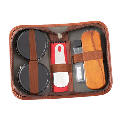 All-in-one Leather Shoe Care Cleaner Maintenance Kit with Brush and Polish for Men’s Footwear Accessories