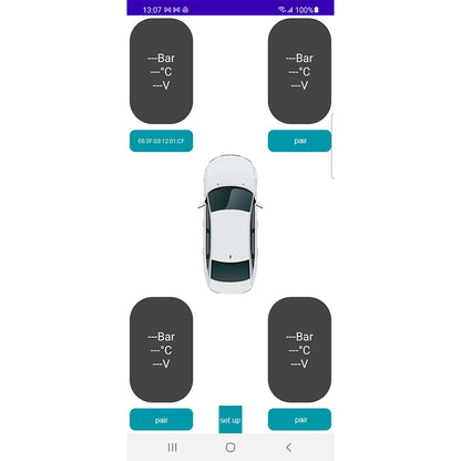 Bluetooth-compatible Tire Pressure Monitor System Mobile Phone Display Auto Motorcycle Tire Pressure Detection