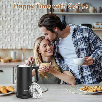 4-in-1 110V/220V Milk Frother Home Coffee Latte Maker Hot Cold Beverages  Dual Function Stainless Steel Electric Milk Frother