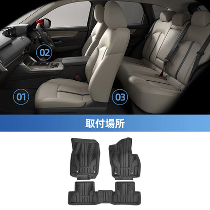 for Mazda CX-60 CX60 KH Series 2022-2024 Car Floor Mats Protective Mat Accessories Cargo Liner Trunk Mat Only Fit Right Rudder