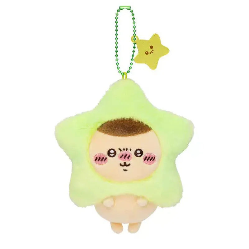 Jhiikawas Wish Star Series Plush Keychain Cute Usagi Hachiware Jiikawa & Friends Anime Pendant, Kawaii Bag Charm for Fans