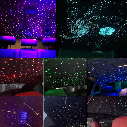 16W Car Roof Star Light Twinkle Fiber Optic Light Ceiling Star Lighting Kit RGBW APP Music Control Car Starry Sky Ceiling Lamp