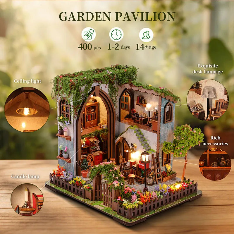DIY Wooden Miniature Doll House Model Kits 3D Puzzle Dollhouse With Furniture for Friends Birthday Gifts Home Decoration Crafts