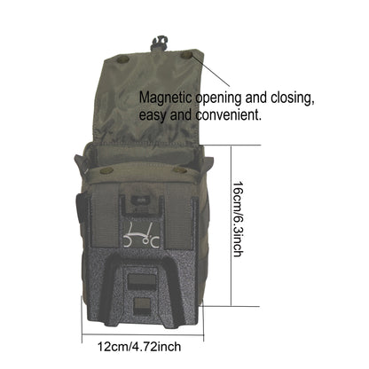 Magnetic Multi-Function Tactical Front Bag with Bracket for Brompton Bag Folding Bike Upgrade Accessories