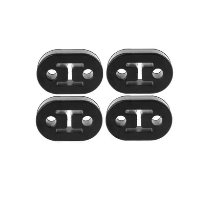 2/4/6/8/10pcs Car Rubber Exhaust Tail Pipe Mount Brackets Hanger Insulator Universal Black 2 Holes Diameter 11mm 0.44inches