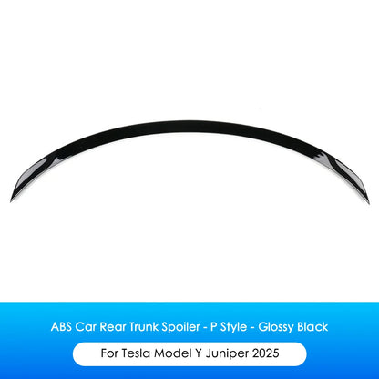ABS Carbon Fiber Spoiler For Tesla Model Y Juniper 2025 Rear Trunk Wing Lid Spoiler Original Modified Car Exterior Accessories
