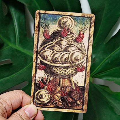 Sola Busca Tarot Deck In Rigid Box 78 Pcs Vintage Tarot Cards 12*7cm Printed on 350GSM Double-embossed Cardstock
