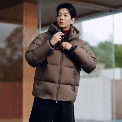 Semir Down Jacket Men Three-Resistant Outerwear Couple Winter Outfit 2025 New Hooded Top Anti-Static Men's Clothing