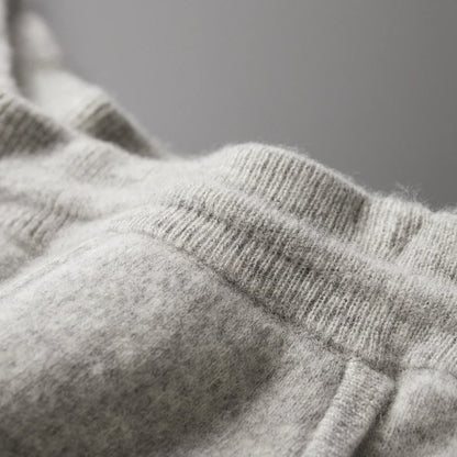 Autumn and winter new 100% cashmere wool pencil pants loose Joker wool knitted casual long men's pencil pants.