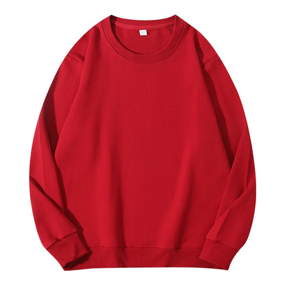 Autumn O-Neck Cotton Women's Sweatshirt Hoodies Basic Loose Casual Women Pullover Solid Sweatshirt Ladies Tops Factory Wholesale