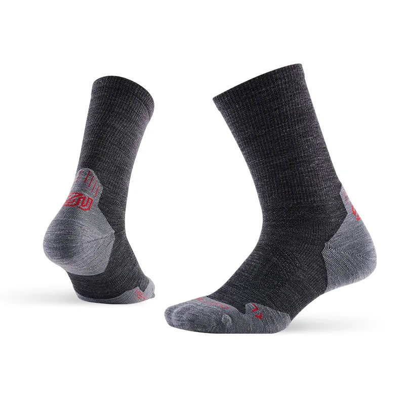 1/3 Pair ZEALWOOD Merino Wool Running Socks Men's Women's Outdoor Trekking Hiking Cushion Sports Socks Compression Breathable