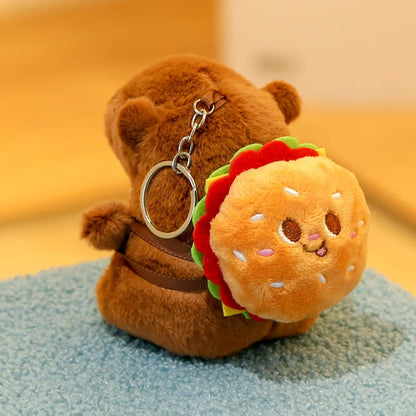 29styles Cartoon Capybara Plush Keychain Cute Stuffed Doll Toys Bag Pendant Hanging Decoration Kapila Doll Ornament Keyring Gift