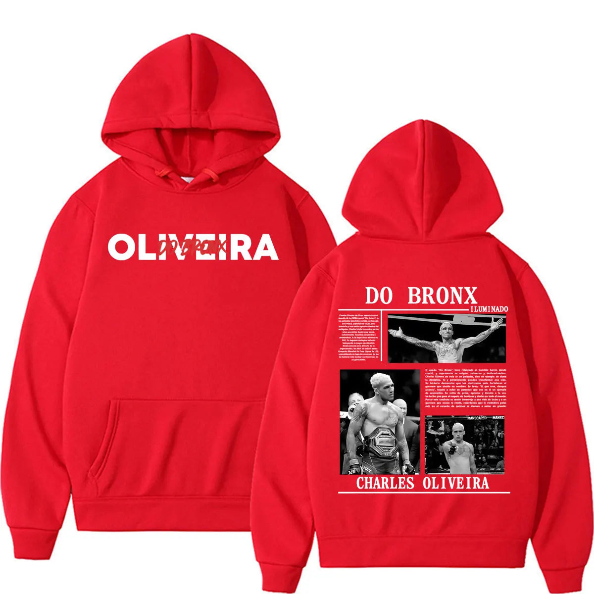 Limited Do Bronx Charles Oliveira Graphic Hoodies Men Women Harajuku Retro Gothic Sweatshirt Casual Fleece Long Sleeve Pullovers