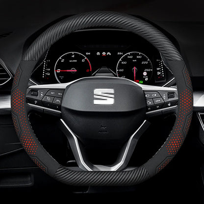 Compatible with Seat Leon, Ibiza, Arona, Octavia, Ateca steering wheel cover/accessory/protector.