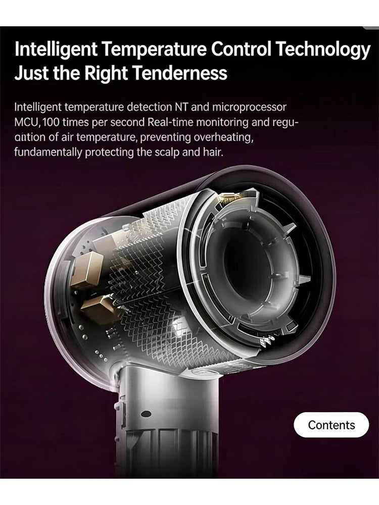 5 in 1 Professional Hair Dryer, with Hot and Cold Air Functionality - Lightweight and Thermostatic Styling Tool for Smooth Hair