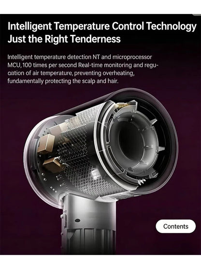 5 in 1 Professional Hair Dryer, with Hot and Cold Air Functionality - Lightweight and Thermostatic Styling Tool for Smooth Hair