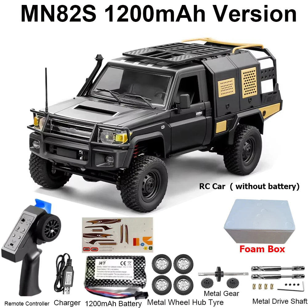 MN82S MN82 MN82PRO RC Car 1/12 4WD 2.4G Remote Control Car Climbing Off-road RC Crawler LED Light Truck RC Toys As Kids Gift