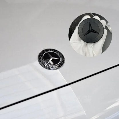 57mm Star Flat Hood Bonnet Logo Mercedes Benz W204 W124 W201 W202 W212 W220 W205 Emblem Badge stickers automobile Accessorie