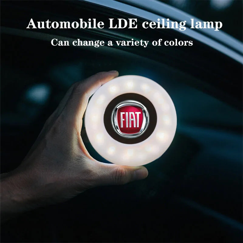 LED Touch Light Reading Lamp Magnet Base Car Ceiling Light Ambient Light For FIAT 500 500E 500L 500C 500S 500X Car Accessories