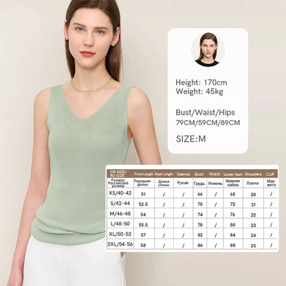 Amii Women's Tank Top 2026 Summer New Solid Color Slim Fit Sleeveless Vest Casual Layering V-Neck Camisole For Women 12642062