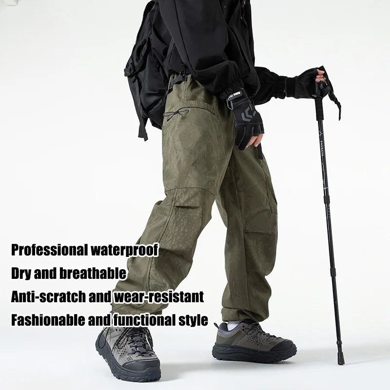 Men's Trousers Autumn Cargo Pant Camouflage Pants American Style Pants Windproof Waterproof Casual Outdoor Hiking Trousers Male