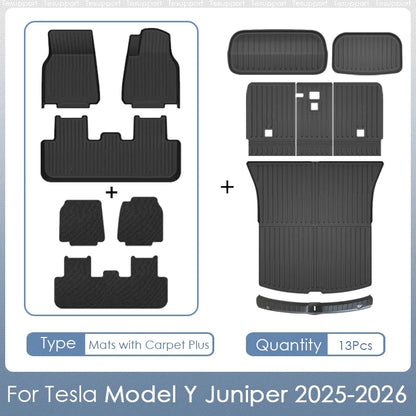 Floor Mats for Tesla Model Y Juniper 2026 2025 Right Hand Drive Floor Mats Cargo Liner Trunk Mat for Model Y Juniper Accessories